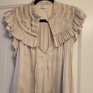 Reset ruffled yoke sleevless top Size Small
